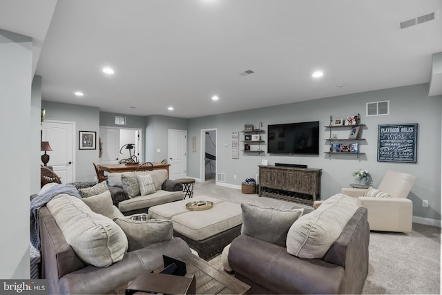 view of carpeted living room