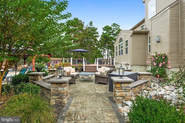 view of patio / terrace featuring outdoor lounge area