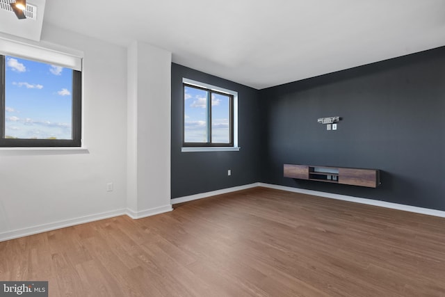 empty room featuring wood-type flooring