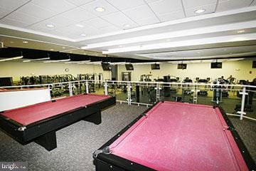 recreation room with pool table