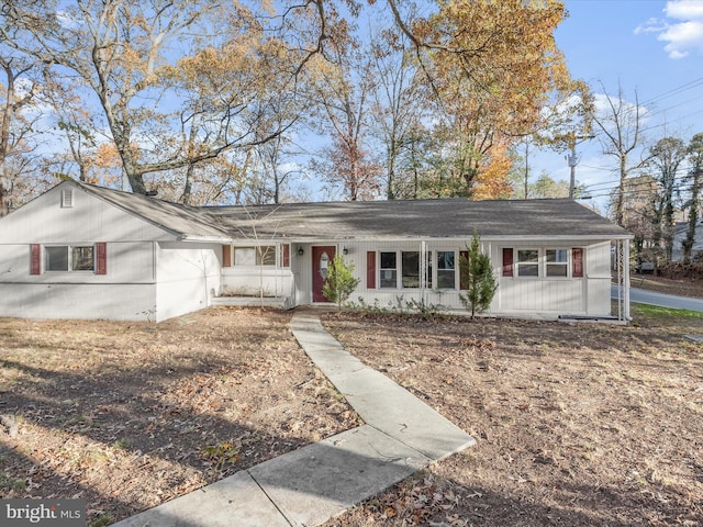 view of ranch-style home