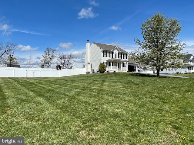 exterior space with a front lawn