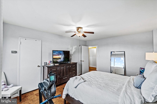 1830 Columbia Pike Unit 410, Arlington, VA 22204 - bedroom with ceiling fan