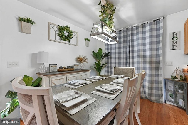 dining area featuring light hardwood / wood-style floors