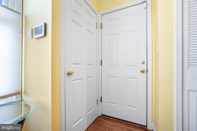 interior space featuring wood-type flooring