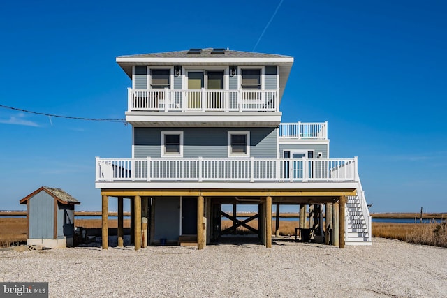 view of coastal inspired home