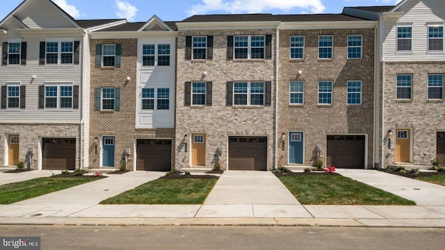 view of property featuring a garage