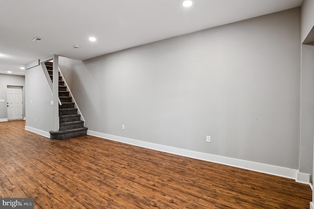 interior space featuring wood-type flooring