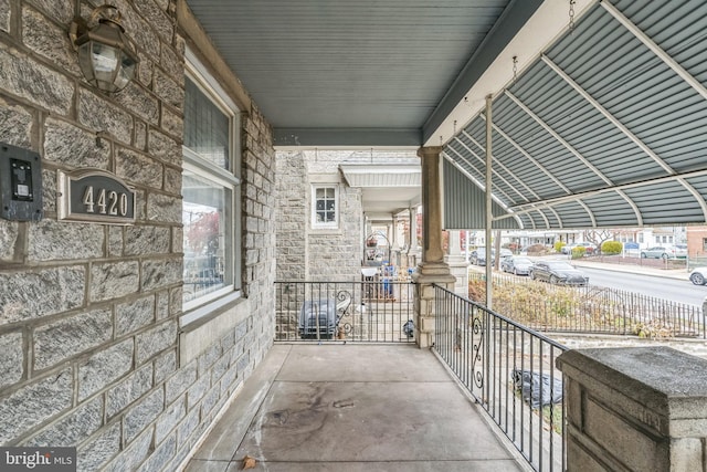 balcony with covered porch