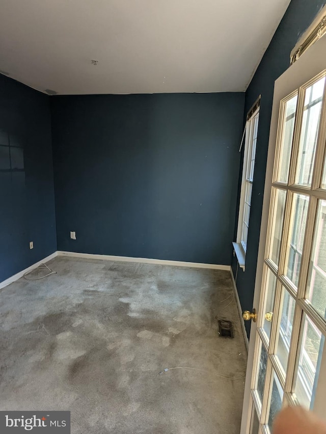 view of carpeted empty room