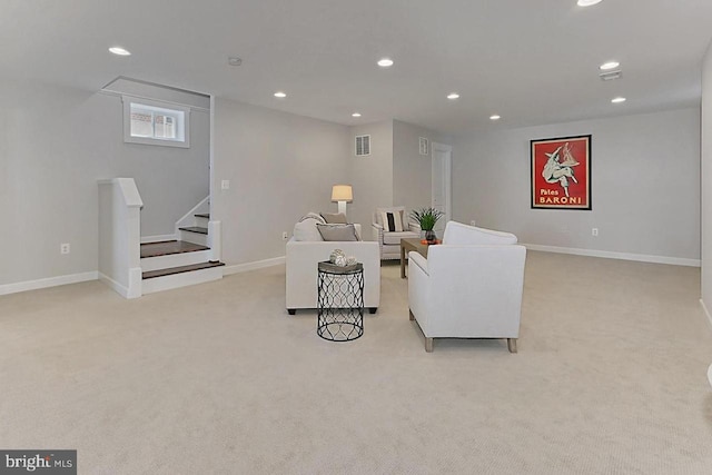 view of carpeted living room