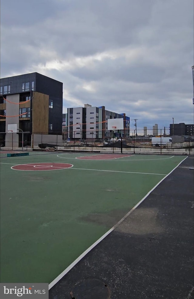 view of basketball court