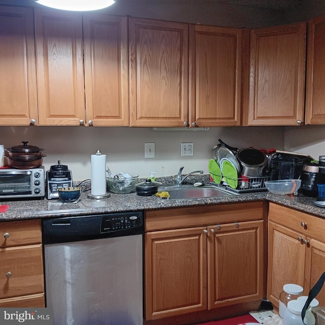 kitchen with dishwasher and sink