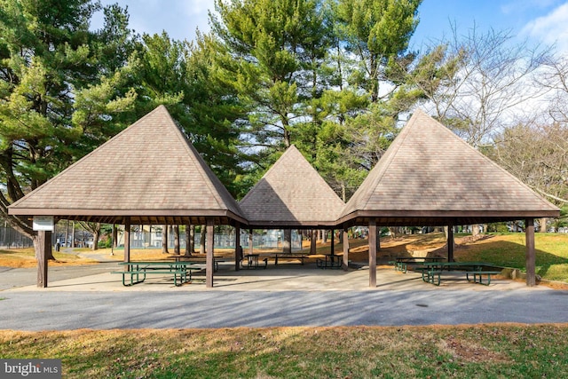 surrounding community with a gazebo