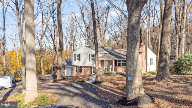 tri-level home featuring a porch