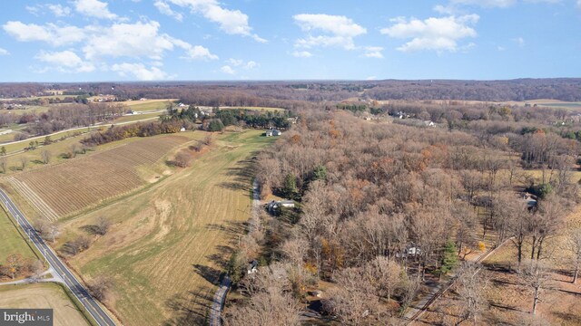 bird's eye view featuring a rural view