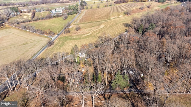 drone / aerial view featuring a rural view