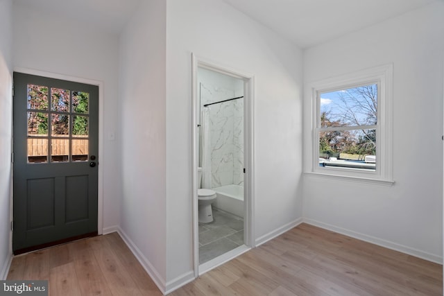 foyer featuring light hardwood / wood-style floors