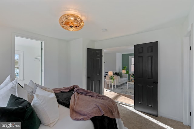 bedroom featuring carpet flooring