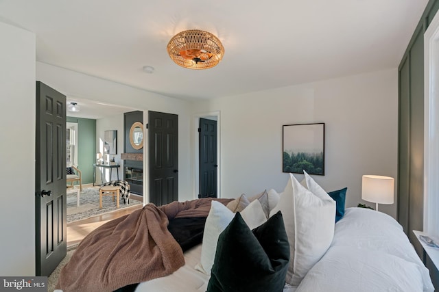 bedroom featuring wood-type flooring