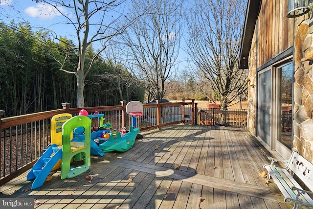 view of wooden terrace