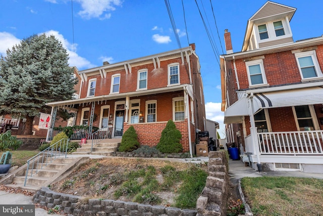 multi unit property with a porch