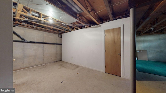 view of basement