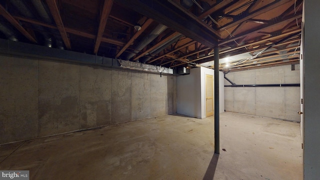 view of basement