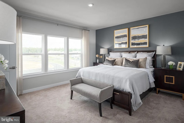 view of carpeted bedroom