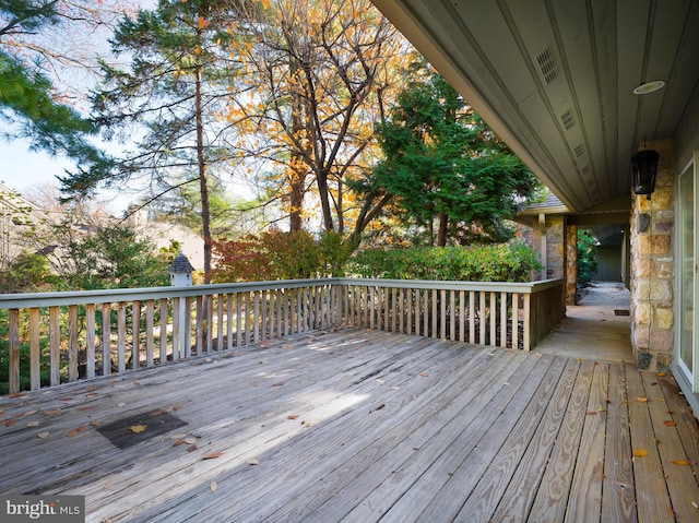 view of wooden terrace