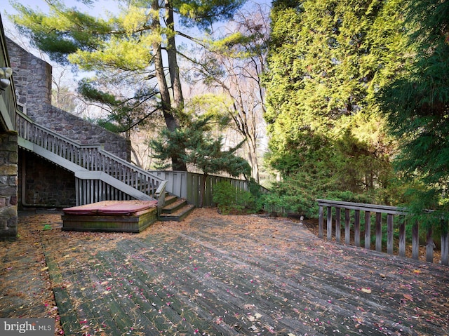 view of wooden terrace