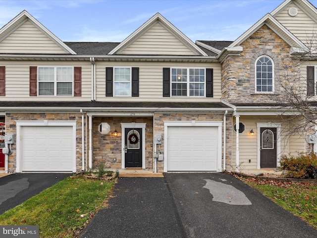 view of property featuring a garage