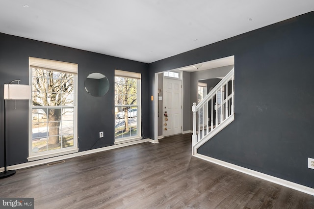 entryway featuring dark hardwood / wood-style flooring