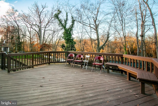 view of wooden deck