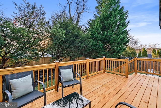 view of wooden deck