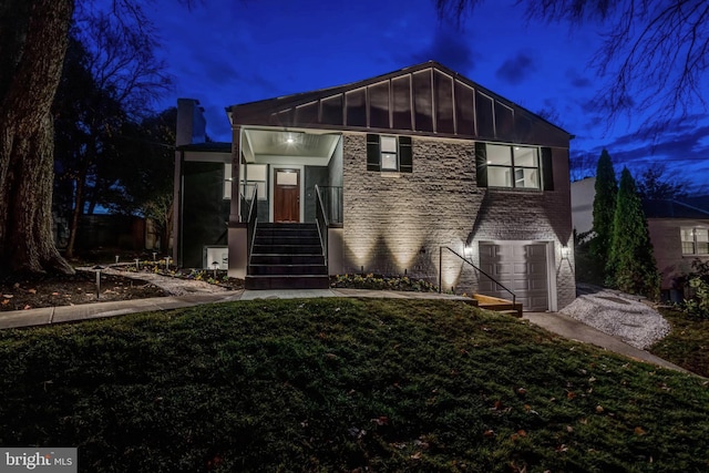 view of front of house featuring a garage