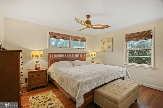 10501 Glenhaven Dr, Silver Spring, MD 20902 - bedroom with wood finished floors and ceiling fan