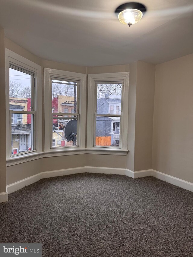 unfurnished room with carpet floors