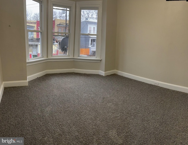 unfurnished room featuring carpet