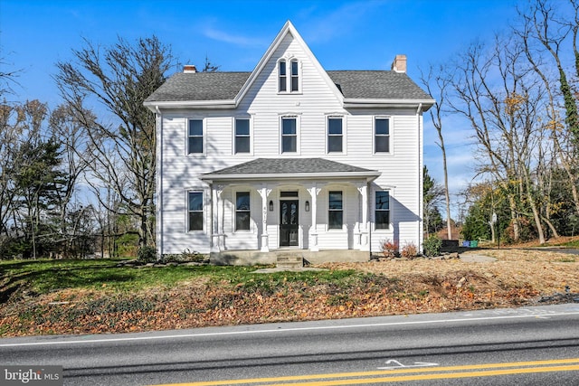 view of front of house featuring covered porch