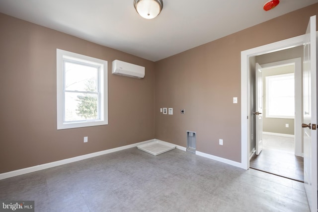 spare room with a wall mounted AC