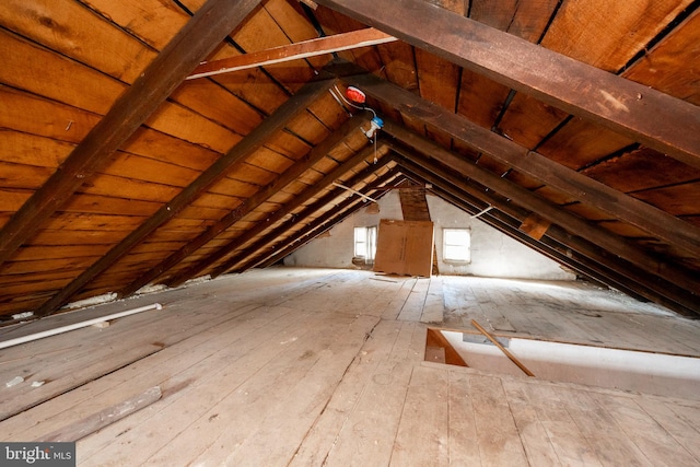 view of attic