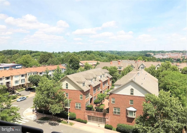 aerial view featuring a residential view