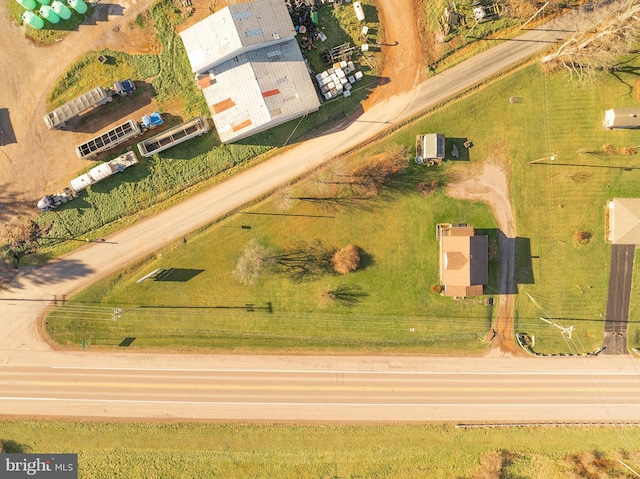 bird's eye view featuring a rural view