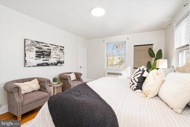 841 E Belvedere Ave E, Baltimore, MD 21212 - bedroom with multiple windows, wood finished floors, and baseboards