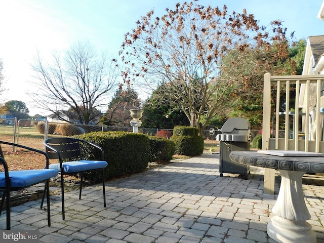 view of patio / terrace featuring area for grilling