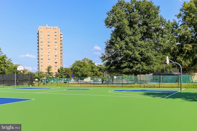 view of sport court with basketball court