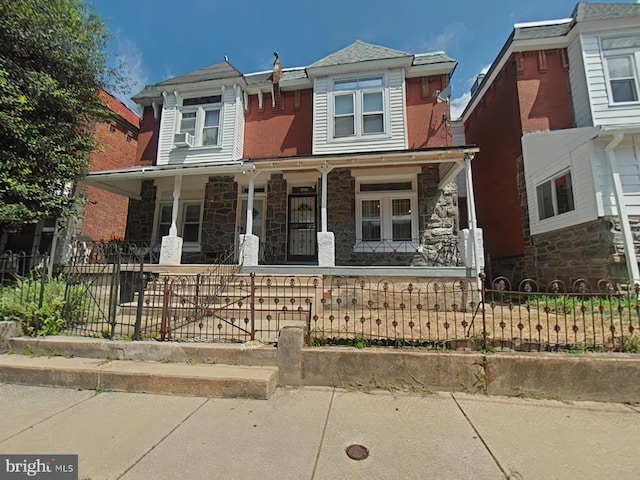 view of front of property with covered porch