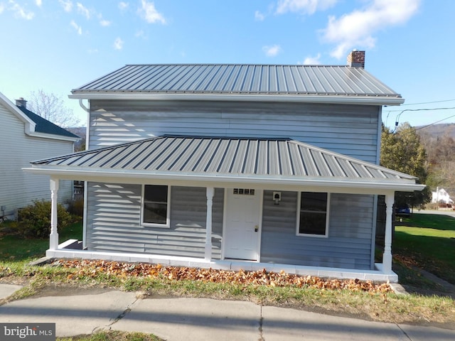 view of front of house featuring covered porch