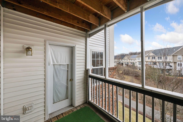 view of sunroom / solarium